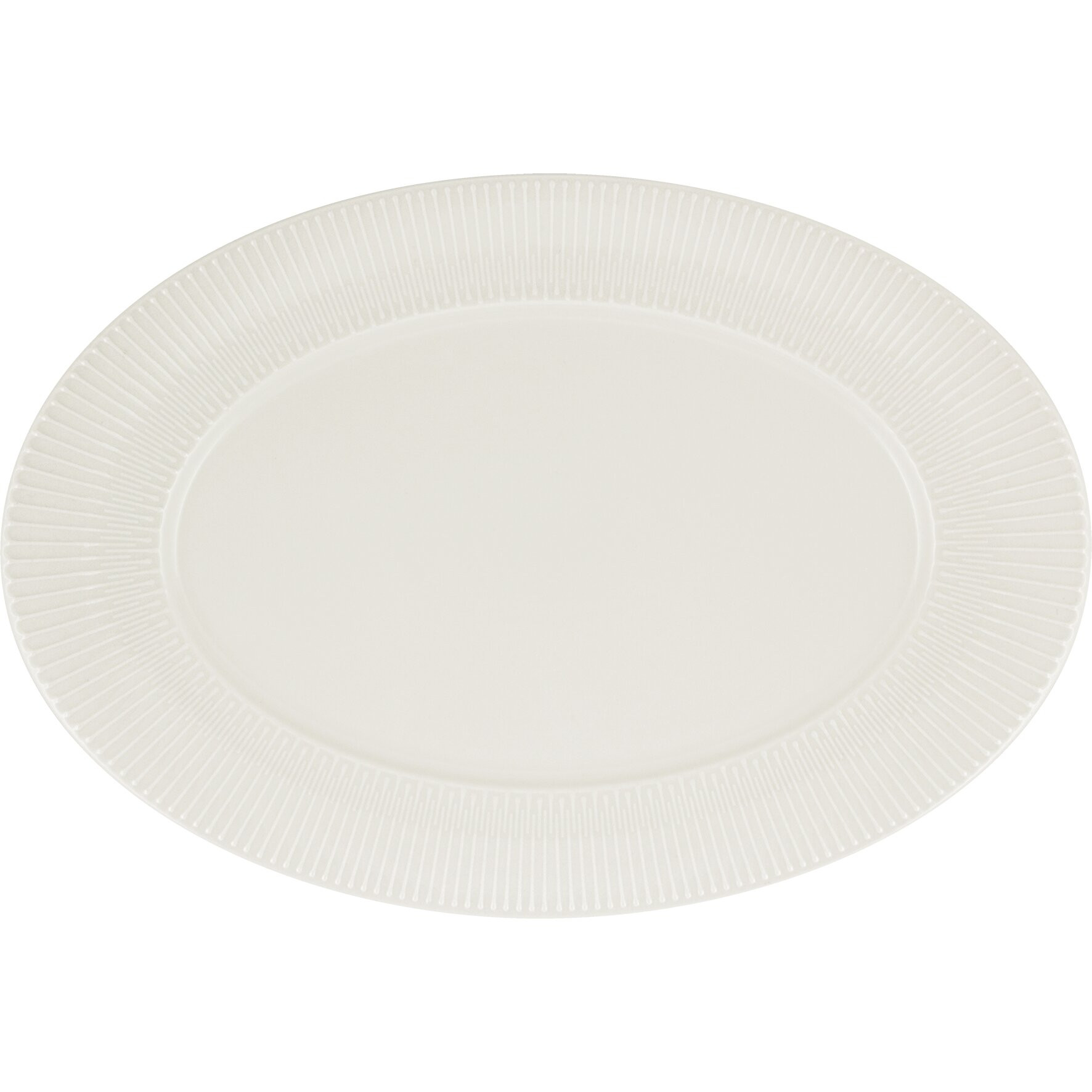 Delight Vibes, Platte oval Fahne Relief 381 x 274 mm weiß